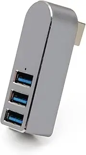 SHU-Store Fit for Mini USB HUB 3 Port USB 3.0 Splitter Aluminum Alloy Rotate Portable Slim HUB Fit for iMac Desktop Laptop Accessories OTG Adapter (Color : USB3.0 Silver)