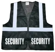 Security safety vest with REFLECTIVE design, High Visibility vest, bodyguard