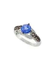 Le Vian Ocean Blue Topaz 14K 1.63 ct. tw. Diamond & Signity Blue Topaz Ring 7 NoColor