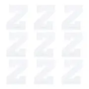 Letters Z Patches White Iron-On Letters Patch for Clothing Repair 9 Pcs