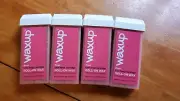 4-Pack WaxUp Roll On Wax Rose Low Temp Cartridge Hair Removal 2025 Exp