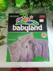 Vintage Yarn Kits Babyland Afghan Crochet Kit, Christening Knit Outfit - New