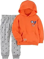 [Carter's] Baby Boys' French Terry Hoodie and Lightening Bolt Joggers Set