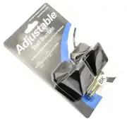 Adjustable Shelf Brackets - BLACK - For Glass & Wood Wall Shelves 1/8" to 15/16"