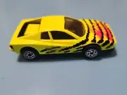 Matchbox Superfast 1986 Ferrari Testarossa Neon Green Yellow Car Grafitti