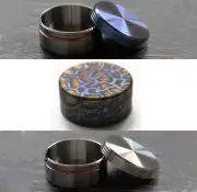 Titanium Alloy Round Travel Waterproof Pill Holder Box Medicine Container Case
