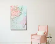 Pink Abstract Stretched Canvas Print
