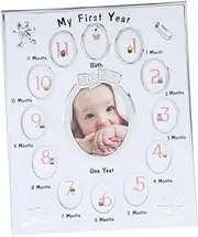 WATIIFUFU Cartoon Style 12 Month Newborn Photo Frame Baby Growth Record Infant Birthday Present for Cherished Memories