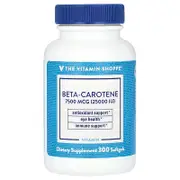 The Vitamin Shoppe, Beta-Carotene, 7,500 mcg (25,000 IU), 300 Softgels