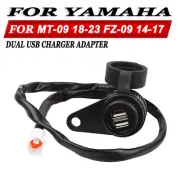 Dual USB Charger Plug Socket Adapter For YAMAHA MT-09 2018-2023 FZ-09 2017-2017