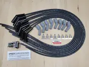Ceramic 42" 8.5mm MSD Spark Plug Wires LS Coil Relocation kit LSX LS1 LS2 LS3 45