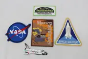 Vintage Space Exploration Iron-On Patches Mars Pathfinder Nasa Shuttle Lot of 5