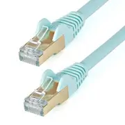 StarTech 7.5m CAT6a Shielded Snagless Ethernet Cable, Aqua - 6ASPAT750CMAQ