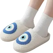 Women Men Slippers,Outdoor Home Plush Evil Eyes Slippers - Soft Women Bedroom House Shoes for Children Women Girls Adults Helves