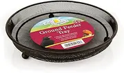 Walter Harrison's Bird Feeding Station Heavy Duty Metal Ground Wild Garden Bird Feeder Black Mesh Feeding Tray - 22 cm