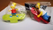 W8681 W8682 Brand New Micro Scalextric Spare Homer + Bart Simpson on Skateboards