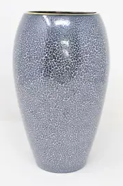 Michael Wainwright Panthera Stoneware Flower Vase Indigo 9.5"