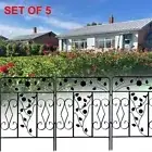 P&P Set of 5 Anti-Rust Taller & Stronger Metal Garden Fence Border Flower Bed Edging