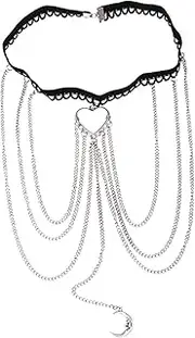 [HWDNQGH] Belly Chain Simple Sexy Multilayer Tassel Pearl Clip Bead Leg Chain for Women Simple Adjustable Elastic Thigh Chain Beach Body Jewelry