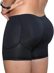 [ALEPXS] Men 4pcs Pads Enhancers Fake Ass Butt Lifter Shapers Control Panties Padded Underwear Shape your perfect Sexy hips,Black,XL(Color:black,Size:Large), Black, Large