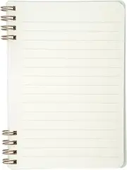 A6 Spiral Notebook, 60 Lined Sheets, 120 White Pages, Clear Cover, Hand Wrist Comfy Design, Easy Tear Out