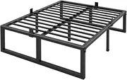 Yitong Angel King Bed Frame, 18 Inch High 3500 lbs Metal Platform, Mattress Foundation with Steel Slat Support/No Box Spring Needed/Noise Free/Non-Slip/Easy Assembly