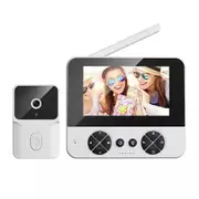 Wireless 4.3" Doorbell-Video Door Bell Smart Intercom Ring Security Phone Camera