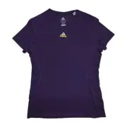 Adidas Climalite Women's Purple V-neck Fitted Comfort Athletic Tee Size Large