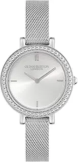 [Olivia Burton] Women's Vintage Bead 24000160 Quartz Watch, Silver White, 30.5 mm Case Diameter