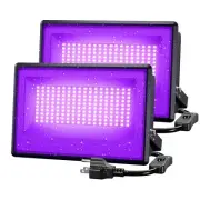120W 2 Pack Black Lights, Blacklight Flood Light with Plug and Switch,IP66 Wa...