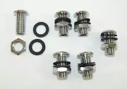 6 NEW 1/2" Chrome Air Vent & 2 Gaskets 1 1/8" long 30 ply Shell up to 3/4" Thick