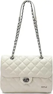 [Keyli] Shoulder Bag for Women，Retro style Casual Crossbody Bags Rotary switch Leather Handbags with Adjust Strap