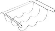 Cabilock 1Pc Fridge Beer Rack White Iron Hanging Organizer for Beer and Soda Cans Space Saving Refrigerator Storage for Bars Kitchens and Living Rooms