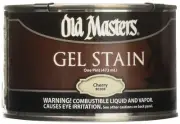 Old Masters 80308 Oil Based Gel Stain 1 Pint Cherry for Wood Painting Supplies