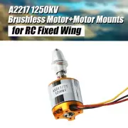 A2217 1250KV Motor Mount Outrunner Brushless Motor for RC Fixed Wing Airplane