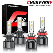 For Saab 9-3 Sedan/Wagon 4-Door 2008-2011 4x H7 H11 Light Front Bulbs H/L Bulbs
