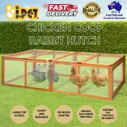 i.Pet Wooden Chicken Coop Extra Large XL Rabbit Hutch Hen Cage Chick House Run