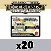 (x20) Legendary Treasures Booster Pack Online Codes PTCG Live (Digital Delivery)