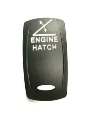 Carling Hatch Up Down White Lighted Rocker Switch Cover Black #2