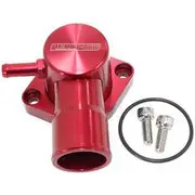 Aeroflow Billet Aluminium Swivel Thermostat Housing - Red Finish - Suit Ford Falcon EF-FG 6 Cyl, AF64-4036R