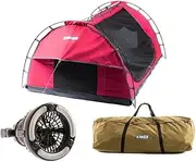 [Adventure Kings] Pink Double Swag Dome Tent + Canvas Swag Bag + 2in1 Light Fan