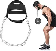 Neck Trainer for Men - Adjustable Neck Trainer with Chin & Head Strap, Neoprene Padding, Neck Training Device for Strength Training, Muscle Building, Rehabilitation & Weightlifting