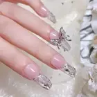 1pc Nail Charm Glitter Decorative Symmetric Butterfly Wing Nail Decoration Gift