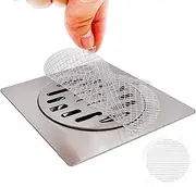 30 Pack Disposable Shower Drain Strainers Hair Catcher, Shower Drain Filter Hair Catcher Mesh Stickers for Bathtub Drain with Adhesion Round