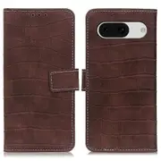 For Google Pixel 8a Case Crocodile Texture Phone Cover With Wallet Stand
