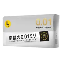 在飛比找屈臣氏網路商店優惠-SAGAMI 相模元祖 0.01 大碼裝 PU 保險套 5 