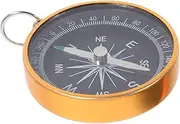 [Abaodam] Portable Pocket Compass Keychain Vintage Aluminum Alloy Pendant for Outdoor Camping and Hiking Stylish and Accurate Navigation Accessory