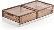 Folding Bed Under Storage Box BENRY [Brown (Single Item)]