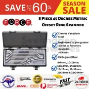 Force 8 Piece 45 Degree Metric Offset Ring Spanner