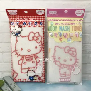 日本製 SANRIO 三麗鷗人物 Hello Kitty 滿版印花 沐浴巾 洗澡巾｜小鶴日貨